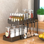 Under Sliding Cabinet Basket Organizer 2 Tier Storage Under Sink Cabinet