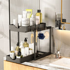 Under Sliding Cabinet Basket Organizer 2 Tier Storage Under Sink Cabinet