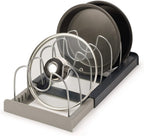 Expandable Lid & Tops Organiser – Adjustable Kitchen Rack for Pot & Pan Lids