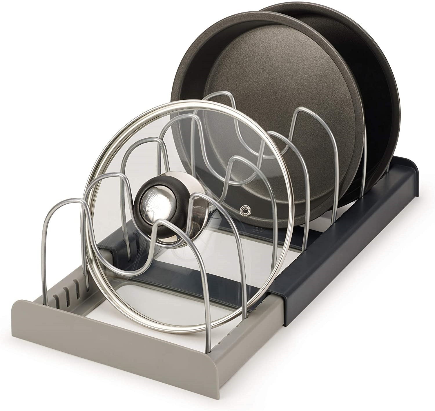 Expandable Lid & Tops Organiser – Adjustable Kitchen Rack for Pot & Pan Lids