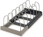 Expandable Lid & Tops Organiser – Adjustable Kitchen Rack for Pot & Pan Lids