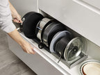 Expandable Lid & Tops Organiser – Adjustable Kitchen Rack for Pot & Pan Lids