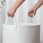 Large Rope Laundry Basket – Woven Storage for Bedroom, Bathroom & Living Room