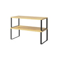 Stackable wooden kitchen shelves