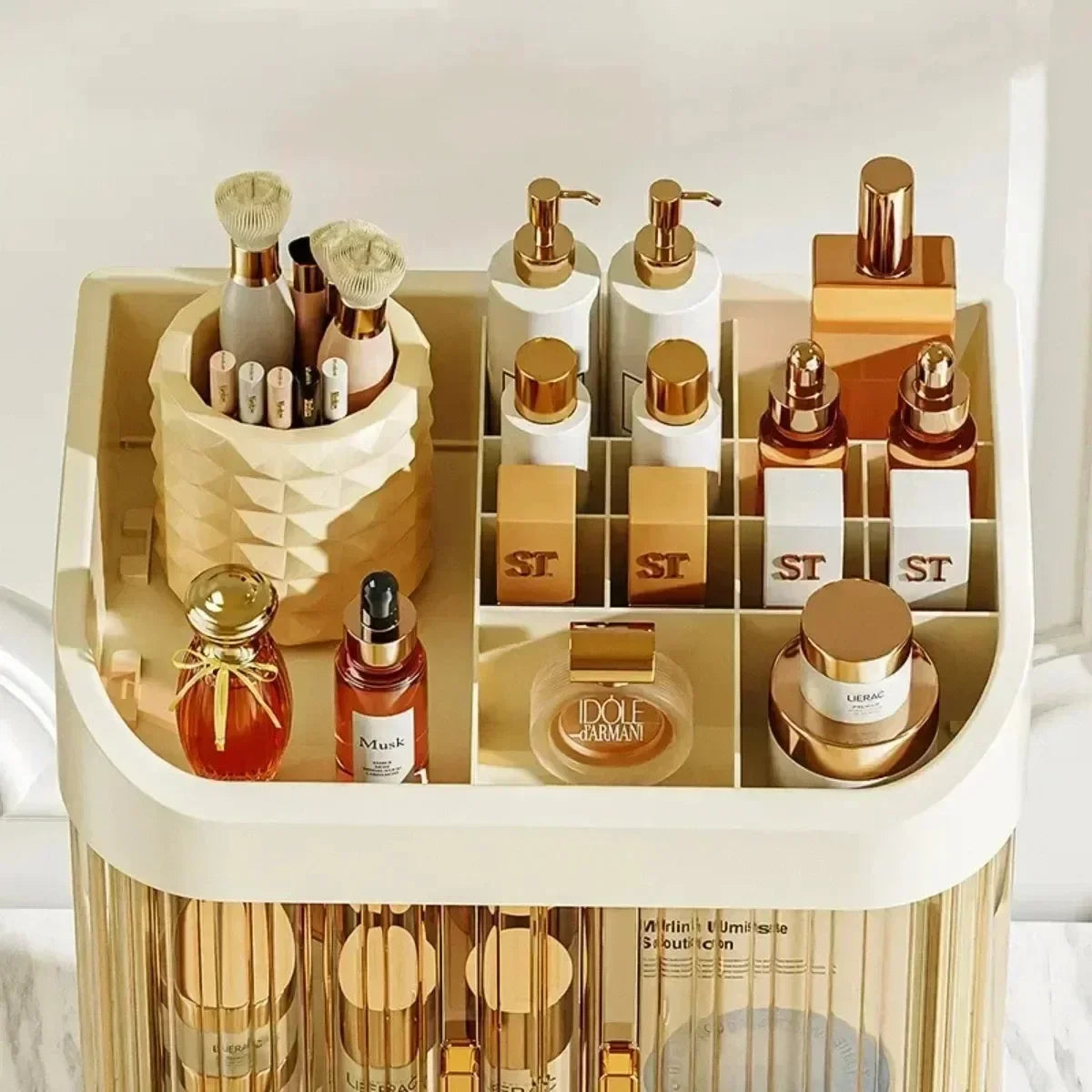 Large Makeup Storage Box with Drawer – Dustproof Cosmetic Organizer for Dressing Table