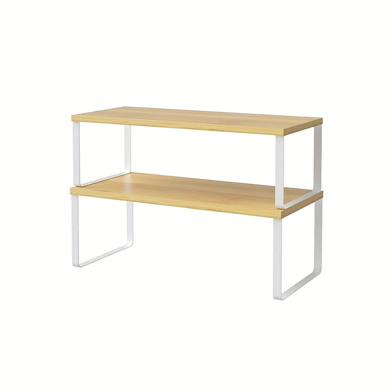 Stackable wooden kitchen shelves