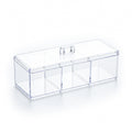 Acrylic Cotton Pad & Swab Organizer Box – Clear Desktop Cosmetic Storage