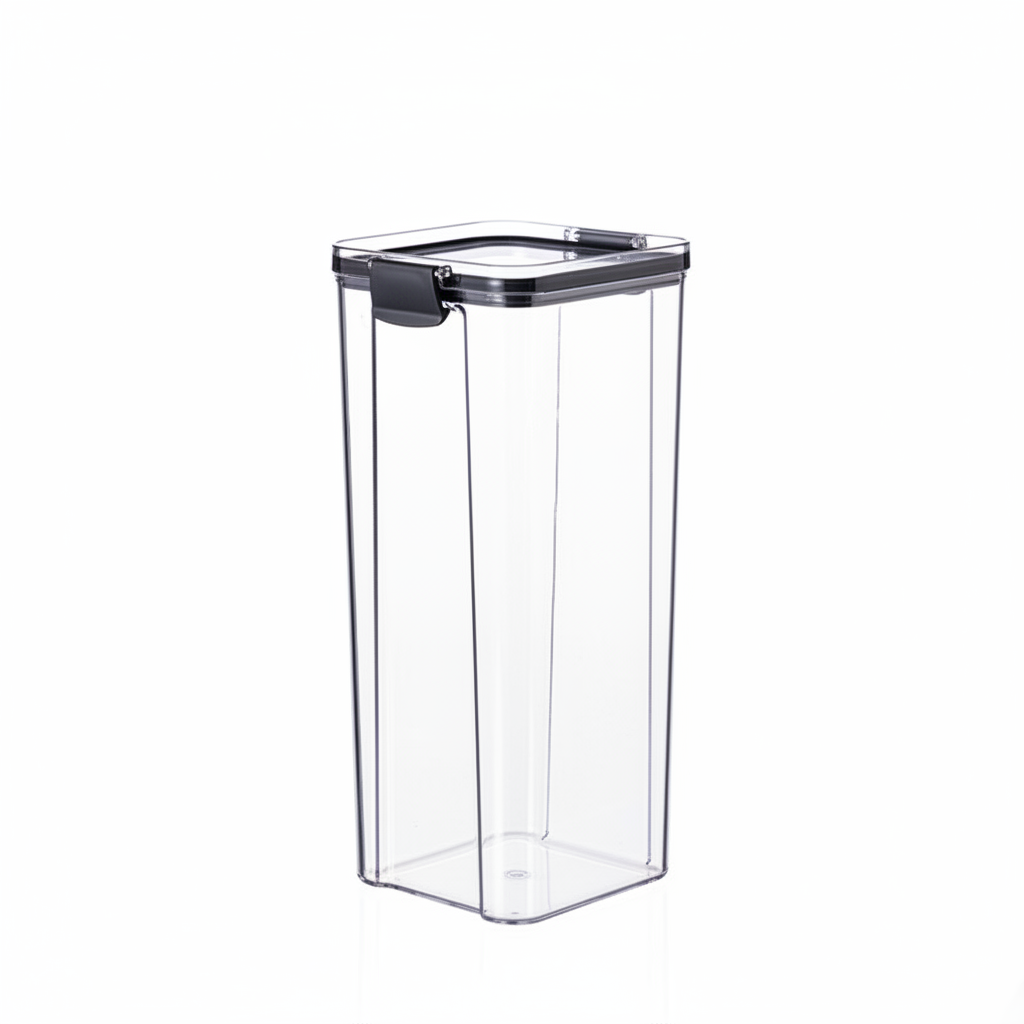 Airtight Food Storage Container Square Transparent Jar