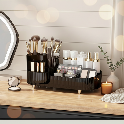 Black Cosmetic Organizer - Scandinavian Bathroom