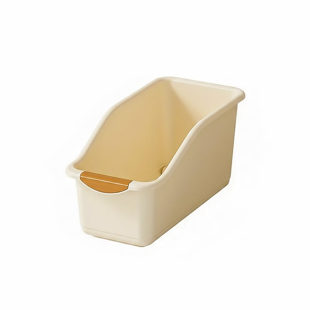 Curved Plastic Storage Bins with Wheels – Multipurpose Home Organisation Baskets