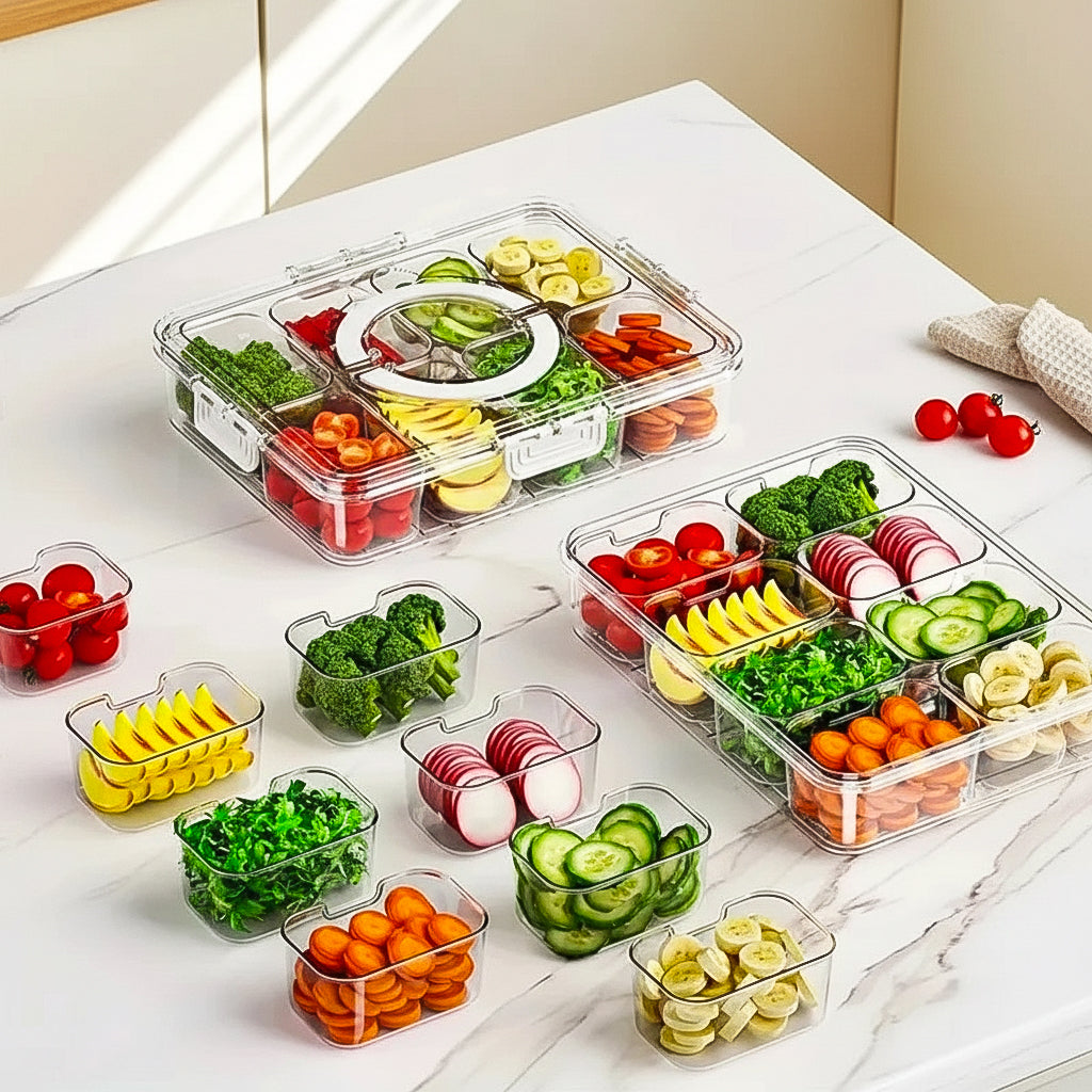 8-Compartments Food Storage Box – Fridge & Pantry Organiser