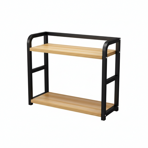 Wood and metal expandable shelf