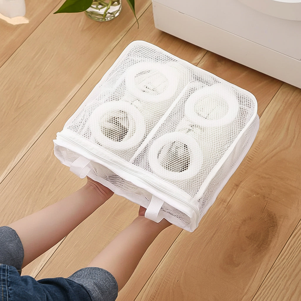 Mesh Shoe Washing Bag – Machine Wash Laundry Protector for Trainers & Sneakers
