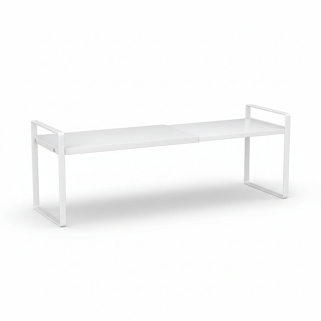 Expandable Metal Cabinet Shelf Rack – Double-Tier Kitchen & Home Organiser